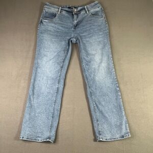 Hudson Jeans Womens Size 12 (34x28) Slim Straight Leg Light Wash Stretch Classic